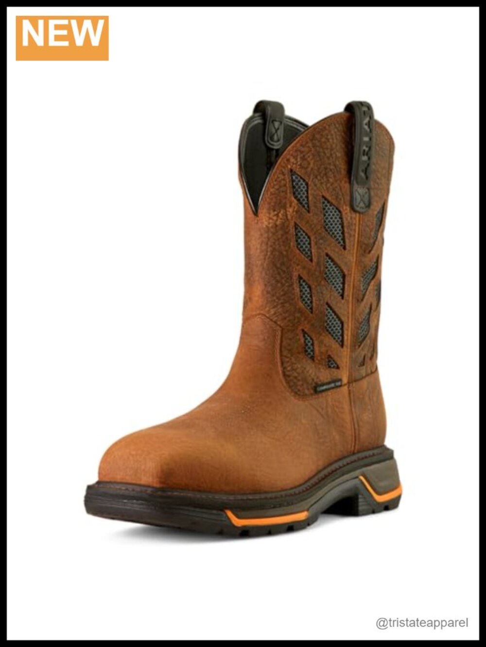 Composite Toe Work Boots Leather Waterproof Slip Resistant EH Industrial